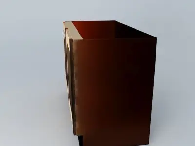 Cabinet wooden with two doors Free 3D model