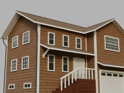 Low Poly house 4 Low-poly 3D model