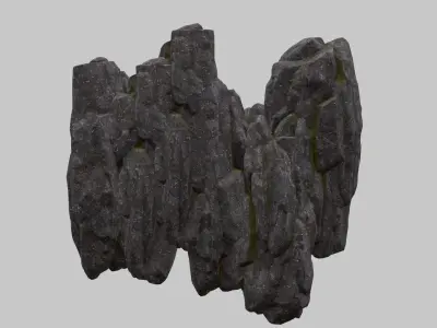 mount rock Low-poly 3D model