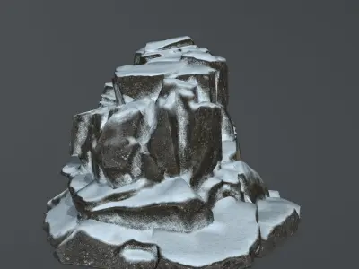 Snowy Mountain Low-poly 3D model buy