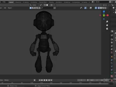 Robot with eyes 3D model