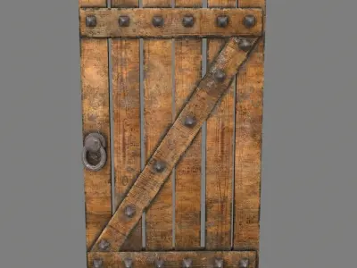 Medieval Door  Low-poly 3D model