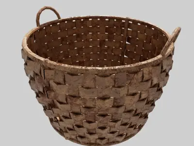 Hong Kong Wooden Basket 3D model