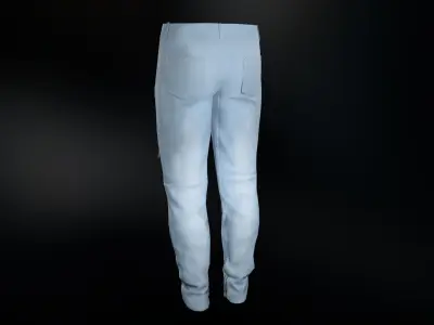 Ripped Jeans Low-poly 3D model