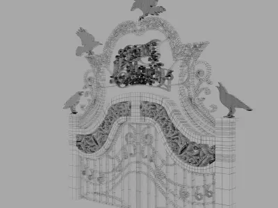 Nevermore Academy Gate 3D model