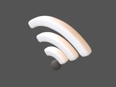 Wifi Symbol v3 022 Low-poly 3D model