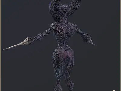 Demons Queen Low-poly 3D model