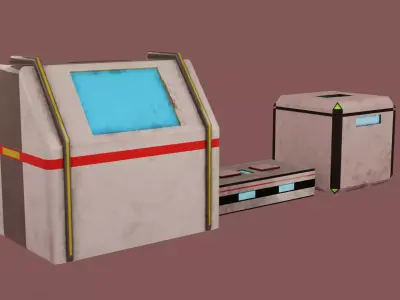 Sci-Fi Crate Pack 1 Low-poly 3D model