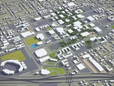 Denton Low-poly 3D model