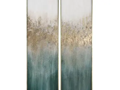 Pictures911 pair of sliding closet doors Low-poly 3D model