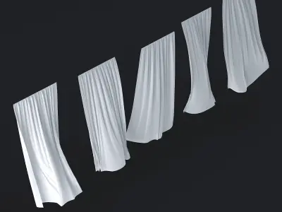 Tulle in the wind No 1 3D model