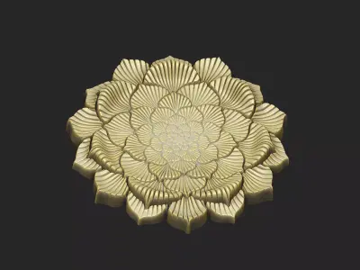 lotus manufacturing luxury classic baroque vintage goldleaf 3D print model