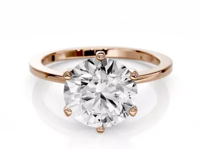 Engagement ring Noa 1-50ct 3D print model