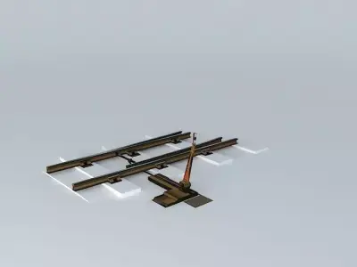 Eco Rail N/Gauge  Ground Point lever Old Steam Days Free 3D model