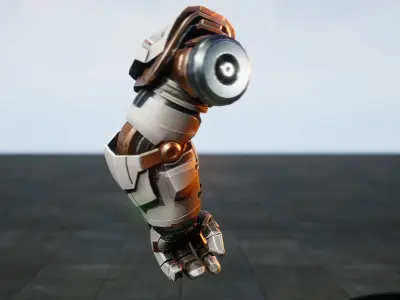 mechanical arm robot hand for a huge fat Mech 3D CG model Low-poly 3D model