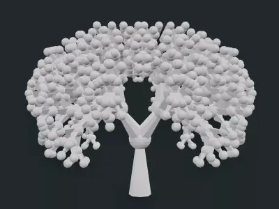 Pythagorean Tree of Life - Fractal Complexity 500K 3D model