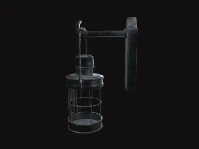 Medieval Torch V15 Low-poly 3D model