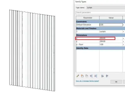 curtain door with vertical bars Free 3D model