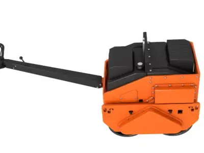 Hand Guided Double Vibratory Roller 3D model