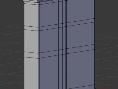 Wooden Book Shelf Architecture  Low-poly 3D model
