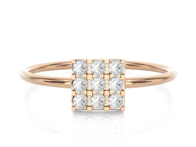 Light Minimalist Diamond Ring 3D print model