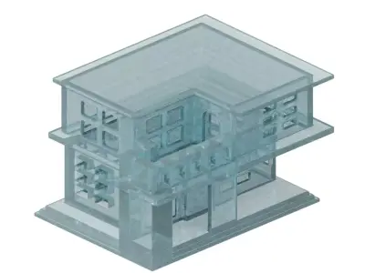 Transparent Cartoon Villa Toy 3D model