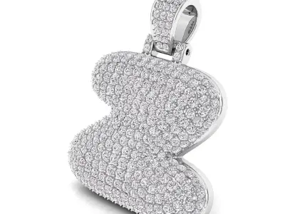 Bubble Z Initial Pendant 3D print model