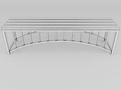 Chrome bench 3D model