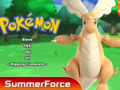 Mega Dragonite - Pokemon 3D model