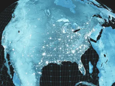 Earth hologram scifi planet Low-poly 3D model