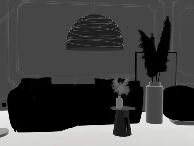 Classic Living Room 3D model