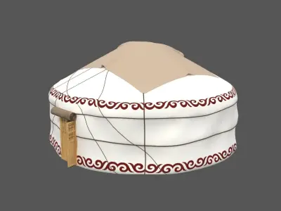 Yurt Kazakh Low-poly 3D model