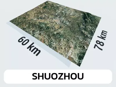 Shuozhou China City Landscape 3D Model 3D model