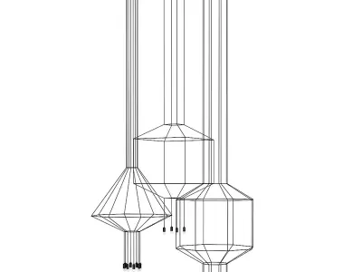 Ceiling Lamps Set 4 3D model