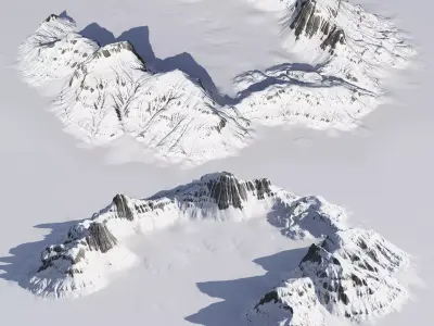 Snowy Mountain 02 3D model