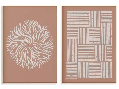 Abstract Painting Frame set 3D model 599
