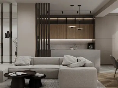 Modern interior 2 3D model