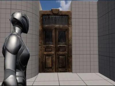 Old Door Low-poly 3D model purchase