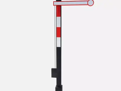 railway signals Low-poly 3D model