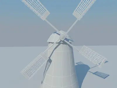 Low Poly Mill windmill Low-poly 3D model