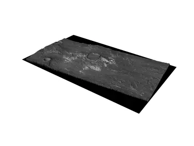 MARS VR - Light-Toned Deposits in Ladon Valles Basin 3D model