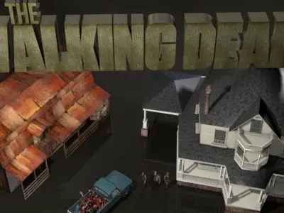 Walking Dead Farm Set 3D model