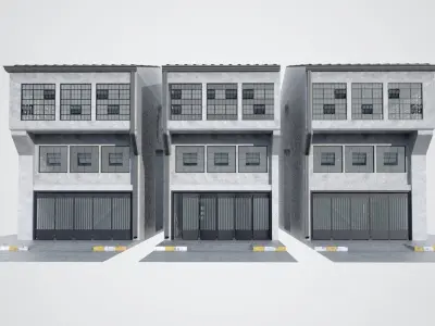 Modular Industrial Building 3D model