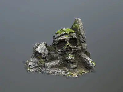 Skull Rock Low-poly 3D model purchase
