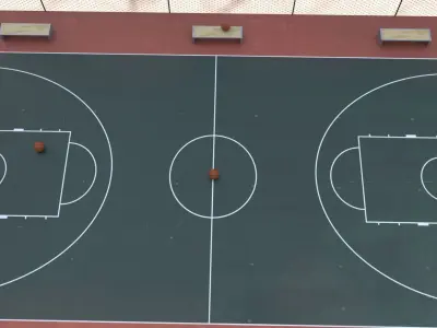 Street Basketball court  Low-poly 3D model