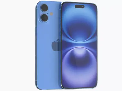 Apple iPhone 16 plus Ultramarine 3D model