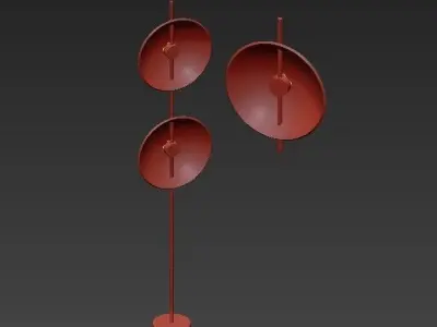 DELANANO floor lamp with two discs 3D model