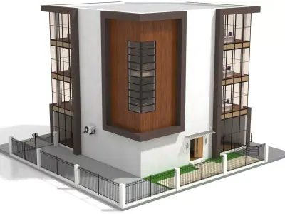 Office Building Low-poly 3D model