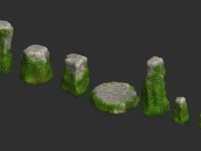 Rock Set 05 - Forest 3D model