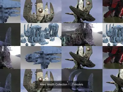 Alien Wraith Collection 1 3D Model Pack